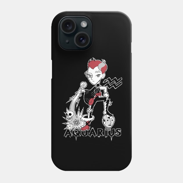 Creepy Cute Zodiac - Aquarius 1.0 Phone Case by NerdsyAeon