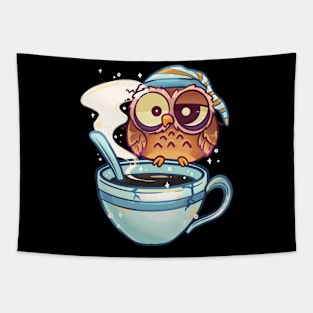 coffee owl Tapestry