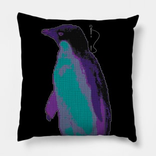 Cross Stitch Penguin Pillow