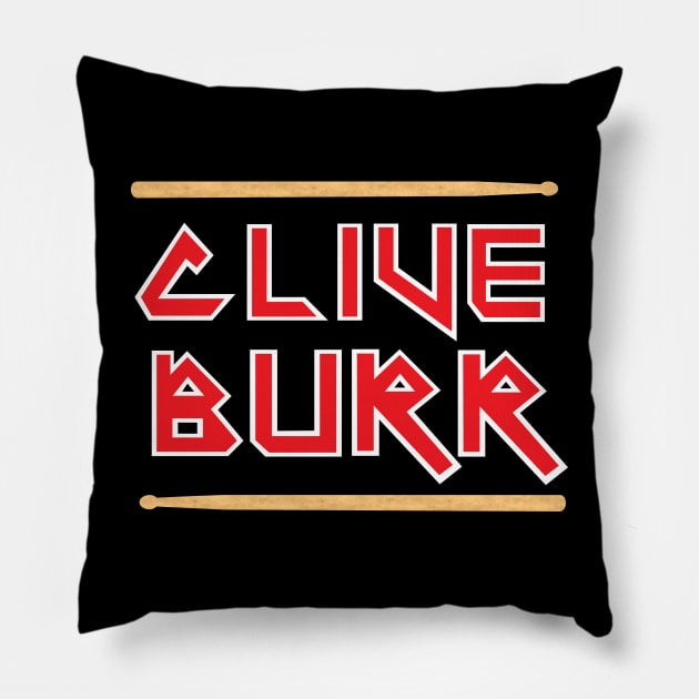 Clive Burr Pillow by w.d.roswell