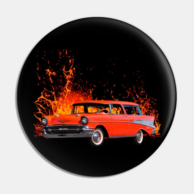 1957 Chevy Nomad in our lava series on back Pin by Permages LLC