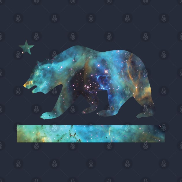 California Bear Flag (deep space design) by robotface