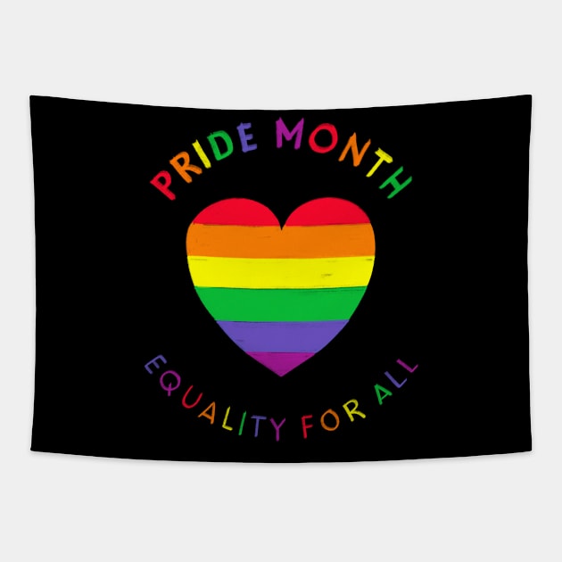 Happy Pride Month Rainbow Tapestry by ROLLIE MC SCROLLIE