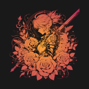 Anime warrior girl artwork T-Shirt