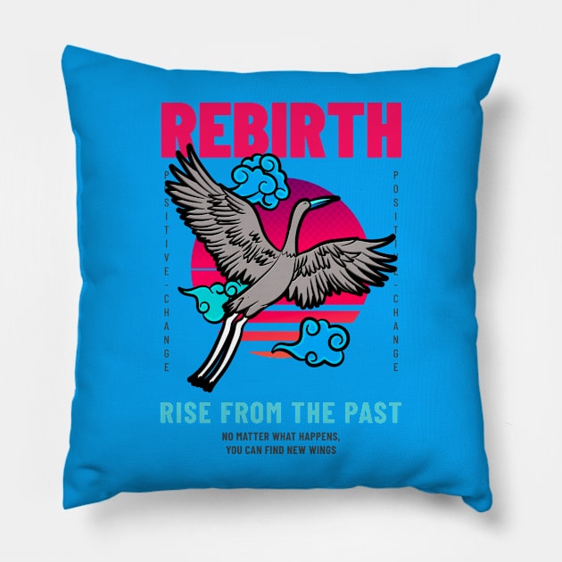 rebirth new beginnings Pillow by Tip Top Tee's