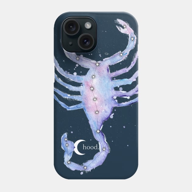 Scorpio Galaxy Watercolor Phone Case by Dbaudrillier
