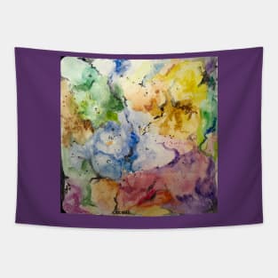 Deconstructed Watercolor Floral Tapestry