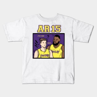 Outerstuff Nike Youth Los Angeles Lakers Austin Reaves #15 T-Shirt, Boys', Large, Yellow