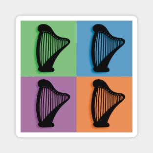 Retro Pop Harps Magnet