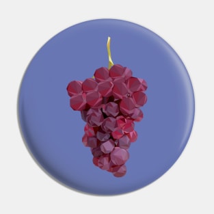 Grapes Low Poly Art Pin