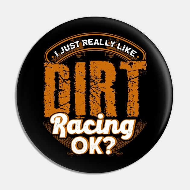 Sprint Car Racer Dirt Track Racing Pin by Toeffishirts