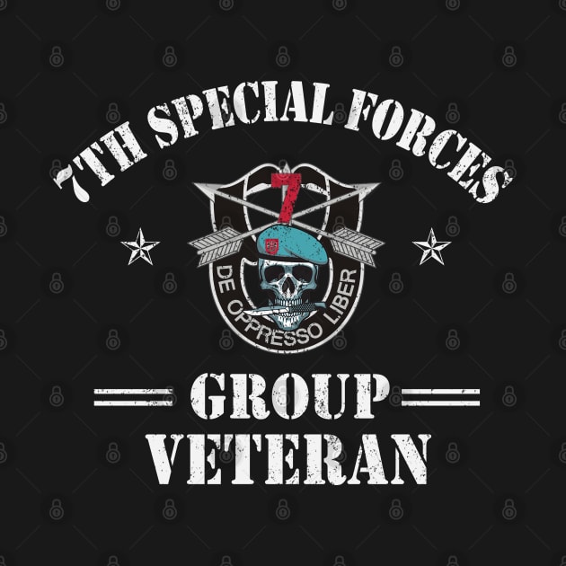 Proud US Army 7th Special Forces Group Veteran De Oppresso Liber SFG - Gift for Veterans Day 4th of July or Patriotic Memorial Day by Oscar N Sims