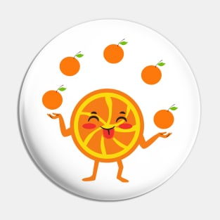 Juicy orange juggling Pin