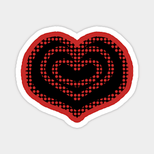 Valentine Heart Dots Magnet