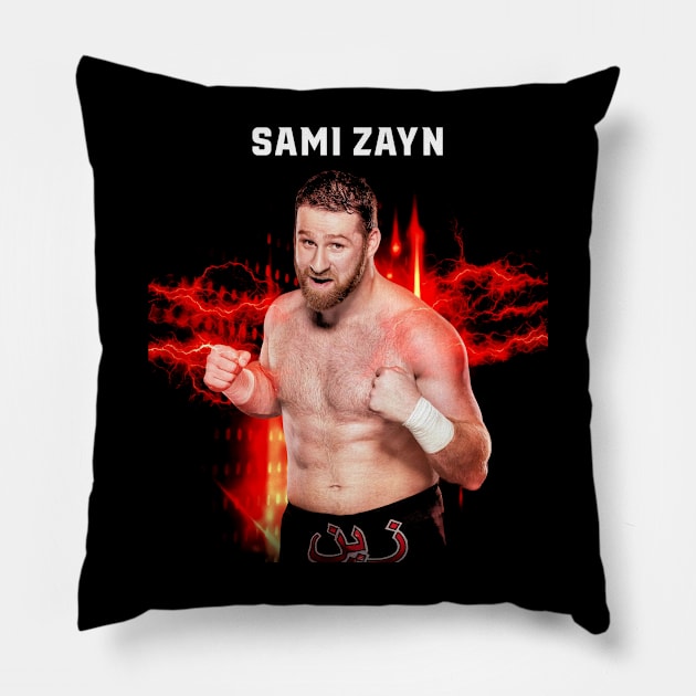 Sami Zayn Pillow by Crystal and Diamond