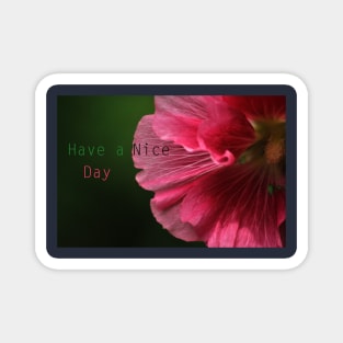 Have a Nice Day - Hollyhock 3 Magnet