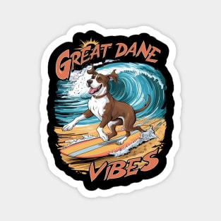 Great Dane Surfing Adventure Magnet