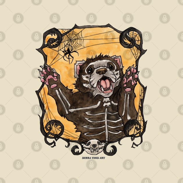 Halloween Ferret by SierraTiegsArt