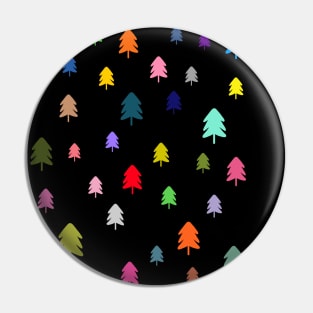 Christmas Pine Fir Tree Multi-Colour Pin