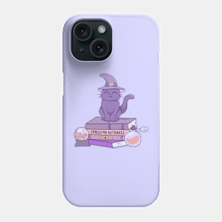 Halloween purple kitty Phone Case