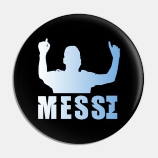 Messi (blue halftones) Pin