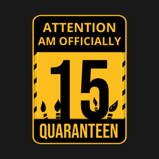 15th Birthday Officially a Quaranteen 15 Years Old T-Shirt