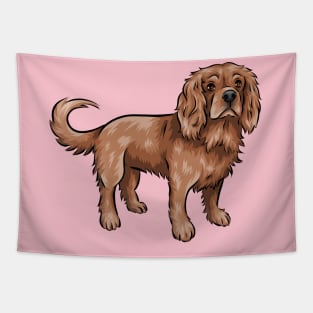 Cute Ruby Cavalier King Charles Spaniel Tapestry