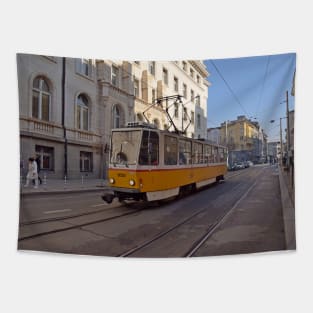 Classic Tram in Sofia Tapestry