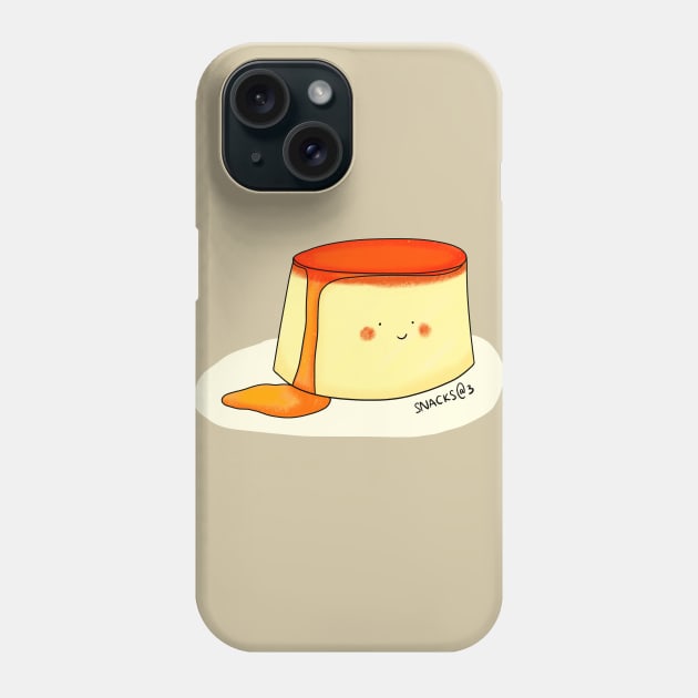 Smooth Caramel Custard Pudding Phone Case by Snacks At 3