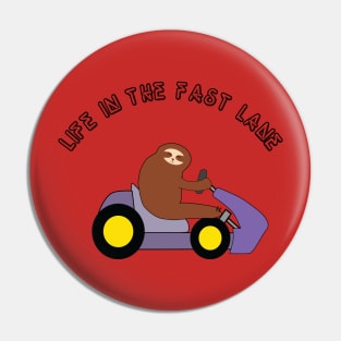 Sloth in the Fast Lane Pin