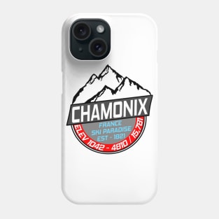 Chamonix Ski Resort Mont Blanc France Phone Case