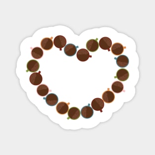 Heart shape from Colorful coffee mugs Magnet