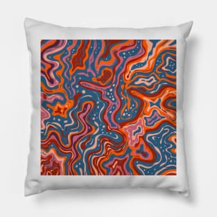 Amaranth Purple Alloy Orange Red Inkscape Pillow