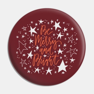 merry and bright with stars Pin