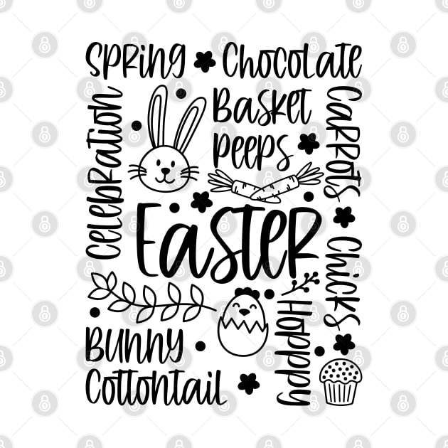 Beautiful And Unique Happy Easter Word Art by Hobbybox