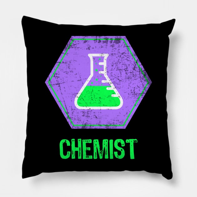 Chemist erlenmeyer flask Pillow by Scar