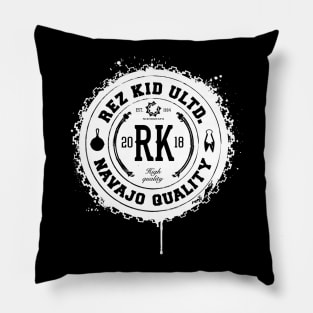 Rez Kid Vintage Label Patch Small Pillow