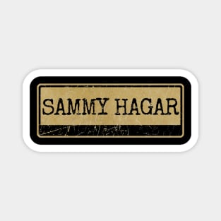 Aliska, text black retro - Sammy Hagar Magnet