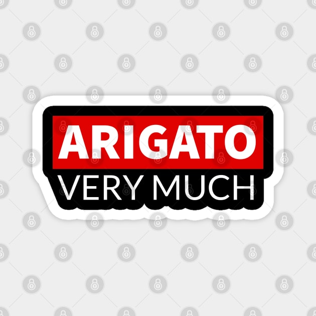 Arigato Very Much Magnet by The Favorita