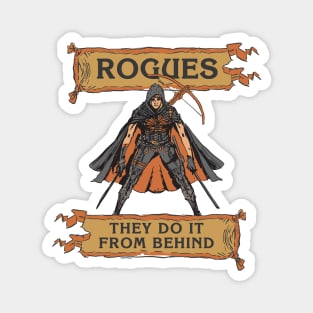 Tabletop RPG Rogue - They Do It From Behind Magnet