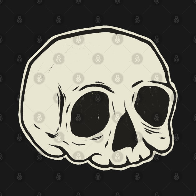 Classic Skull (WHITE) by cecececececelia