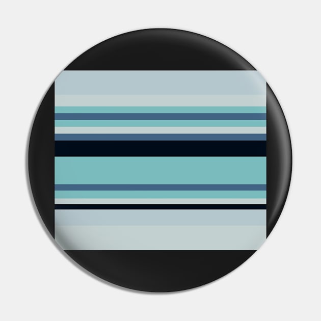 Blissful Blue Stripes Pin by TheArtism