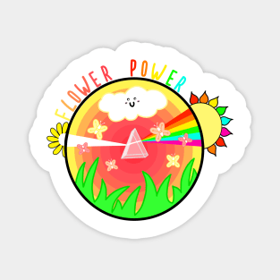 Flower Power Sticker Magnet