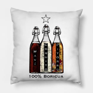 100% Boricua Mavi Coquito Pitorro Pillow