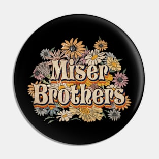 Personalized Flowers Brothers Proud Name Vintage Beautiful Pin