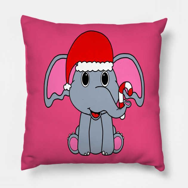 Cute Christmas Baby Elephant Christmas Pillow Teepublic