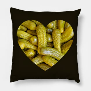 Baby Dill Pickles Food Photograph Heart Pillow