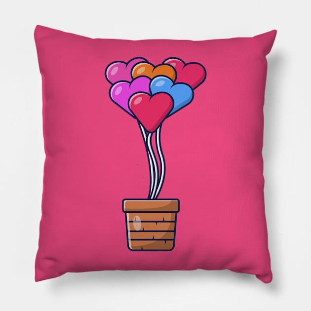 Love Air Balloon Pillow by KH Studio