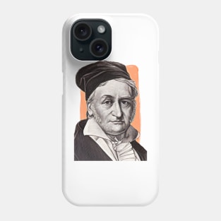 German Mathematician Carl Friedrich Gauss illustration Phone Case