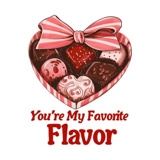 Valentine's Day: My Favorite Flavor - Heart Box of Chocolates T-Shirt